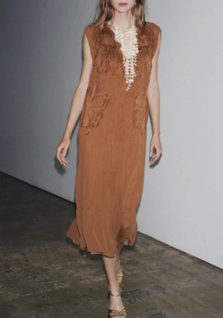 Vestido Zara Edición Limitada Marrón