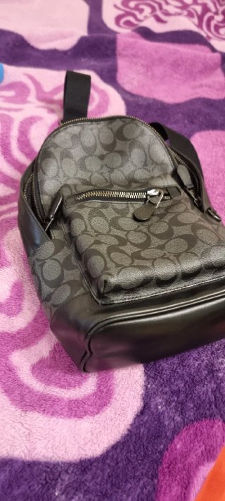 Bolso Coach Negro/Gris Hombre