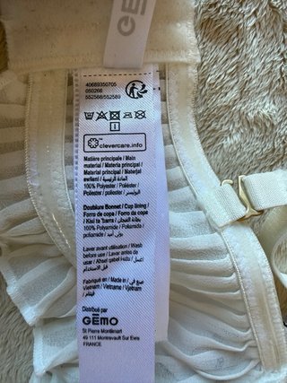Completo Gemo reggiseno e culotte plissé