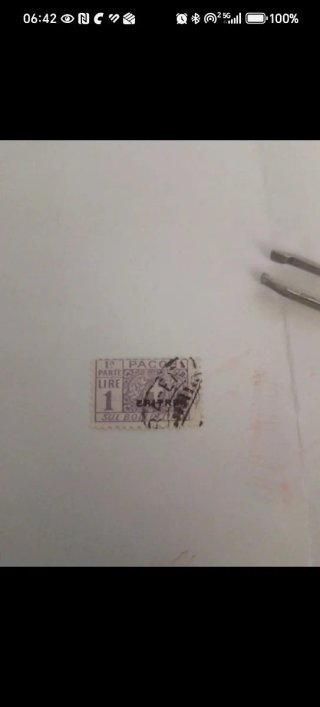Francobollo Posta Pneumatico 1 Lira 1914/18