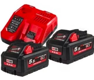 Pack 2 Baterías Milwaukee M18 5.5Ah High Output