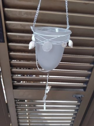 Decorazione da appendere conchiglie vetro