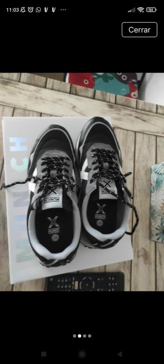 Zapatillas Munich Negras y Grises