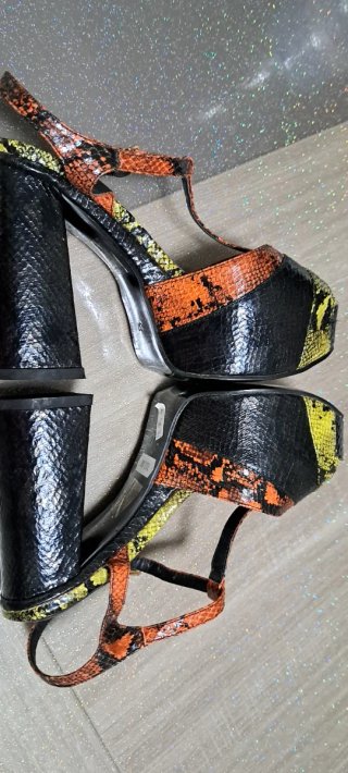 Sandali donna effetto rettile