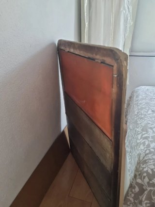 Espejo antiguo dorado madera y cristal