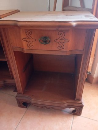 Coppia Comodini Legno Marrone