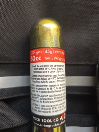 Cartucho CO2 60cc (45g) Rock Tool Co