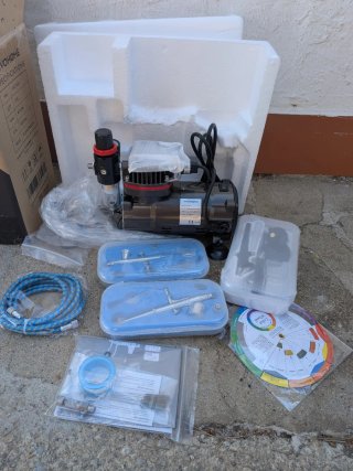Compresor Aerógrafo VIVOHOME + Accesorios