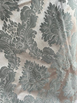 Corte Damasco para traje de fallera en caqui y Oro