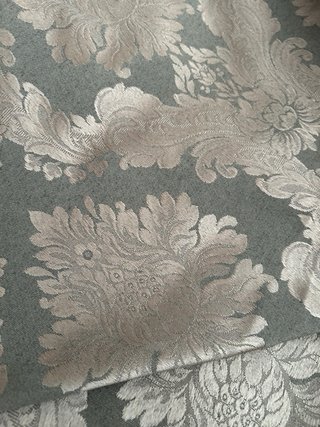 Corte Damasco para traje de fallera en caqui y Oro
