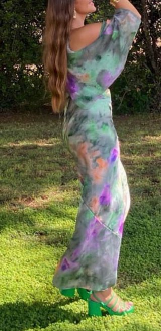 Vestido de evento estampado