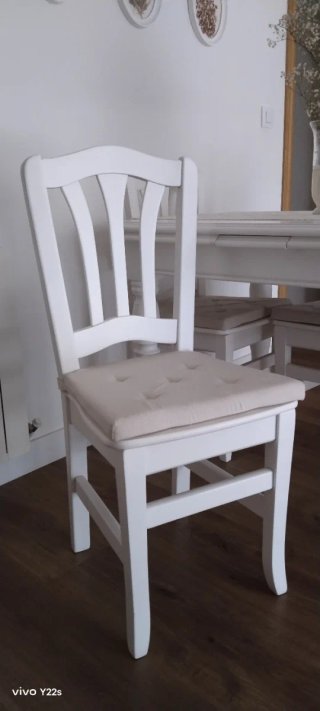 Sillas de madera blancas (4 unidades)