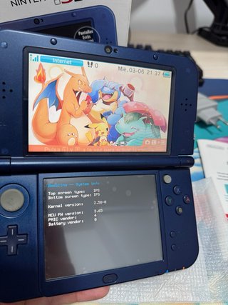 Nintendo New 3DS XL Azul Doble IPS
