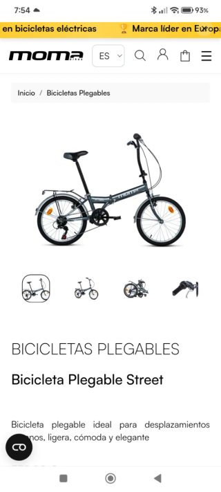 Bicicleta Plegable Moma Street