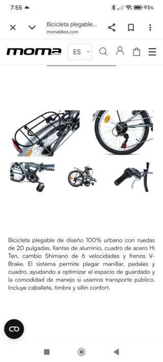 Bicicleta Plegable Moma Street