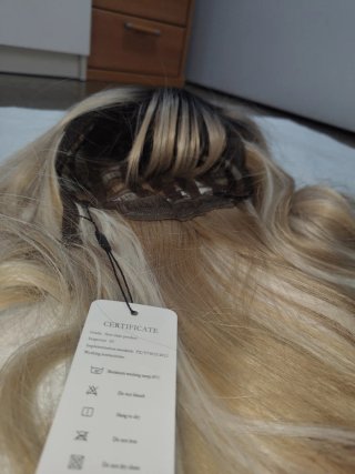 Peluca Larga Ondulada Rubia Degradada
