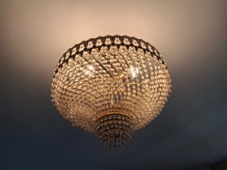 Lámpara de salón cristal y metal