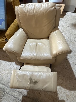 Sillón Piel Sintética Beige