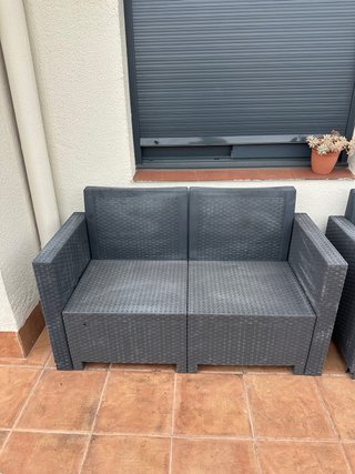 Conjunto Lounge Exterior: 2 Bancos y 1 Sillón
