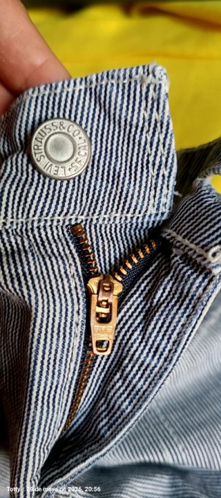 Falda Levi's rayas azules vintage