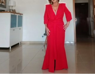 Vestido de fiesta rojo para madrina