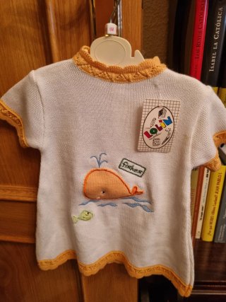Conjunto bebé punto ballena 6 meses