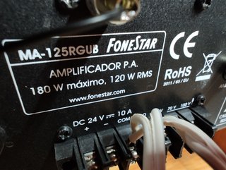 Amplificador de magafonia Fonestar MA-125RGUB