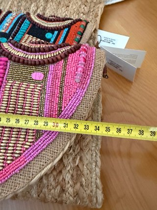 Clutch rafia boho multicolor