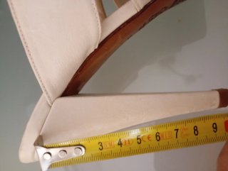 Zuecos ECOR beige adornos cristal y plata