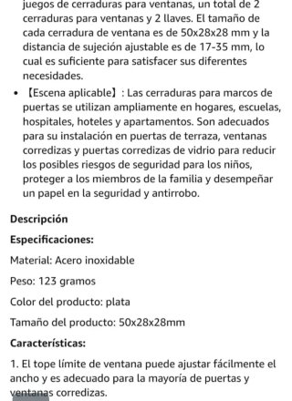 Cierres de seguridad para ventanas