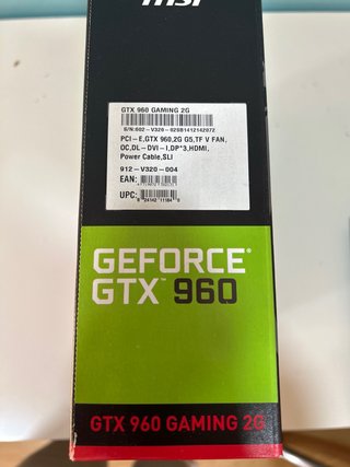 MSI GTX 960 Gaming 2G Tarjeta Gráfica