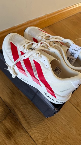Adidas Adizero Evo SL Talla 42 Blancas y Rojas NEW