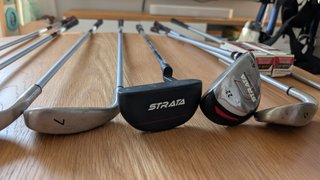 SET DE GOLF CALLAWAY STRATA, CARRITO Y ACCESORIOS
