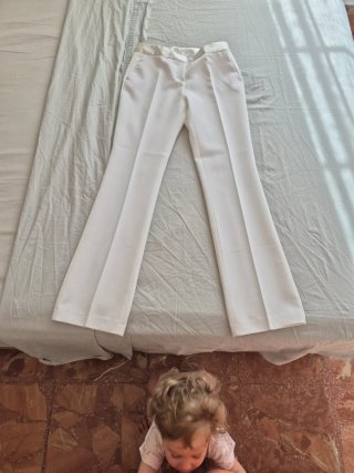Pantalón de vestir blanco Zara