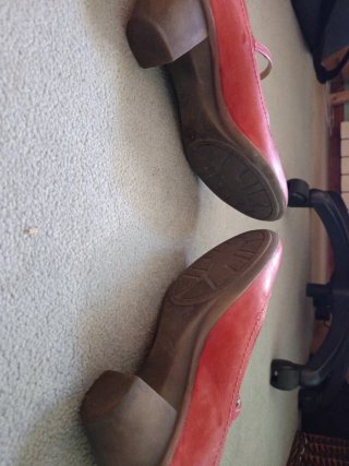 Zapatos de piel rojos Laura Azcona mujer