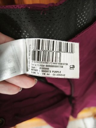 Pantalón corto Forclaz morado mujer