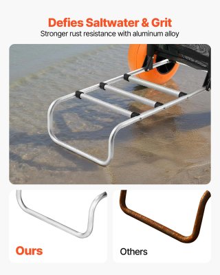 Carrello a mano da spiaggia Altezza regolabile