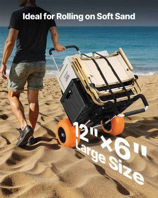 Carrello a mano da spiaggia Altezza regolabile
