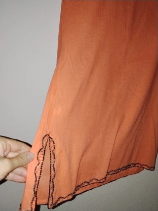 Camicetta donna arancione con ricami