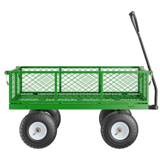 Carrello Giardino Trainabile in Acciaio su Ruote