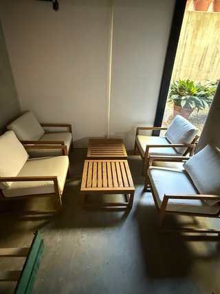 Juego Muebles Jardín 4 Piezas Madera