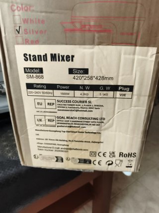 Amasadora de repostería marca Cheftronic de 1500W