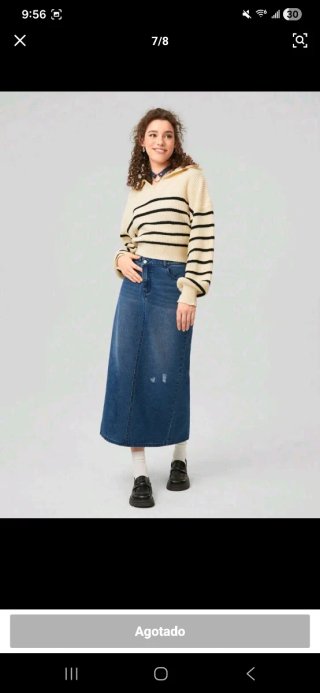 Falda vaquera azul S
