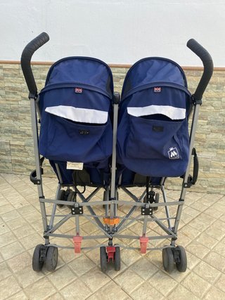 Carrito Gemelar Maclaren Azul