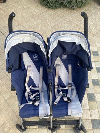 Carrito Gemelar Maclaren Azul