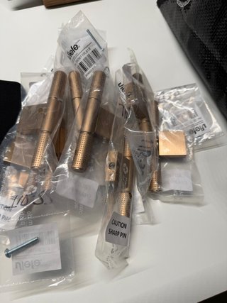 Pack de 10 Tiradores metálicos bronce para mueble