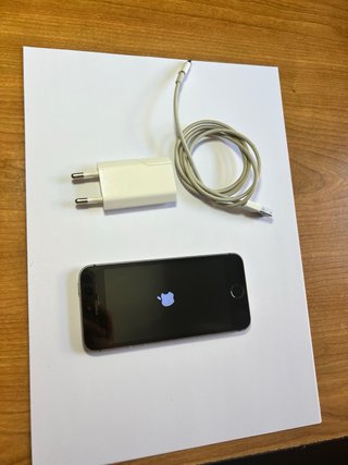 iPhone SE Negro/Plateado con Cargador