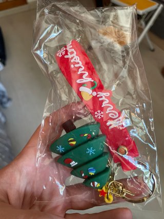 Portachiavi albero di Natale con nastro