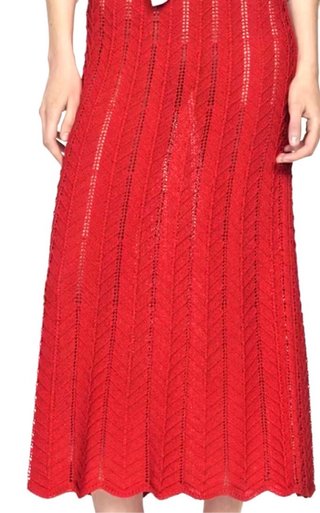 Vestido Mango Crochet Largo Talla L