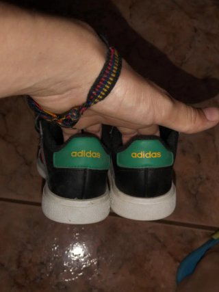 Zapatos Adidas Negros Velcro Niños